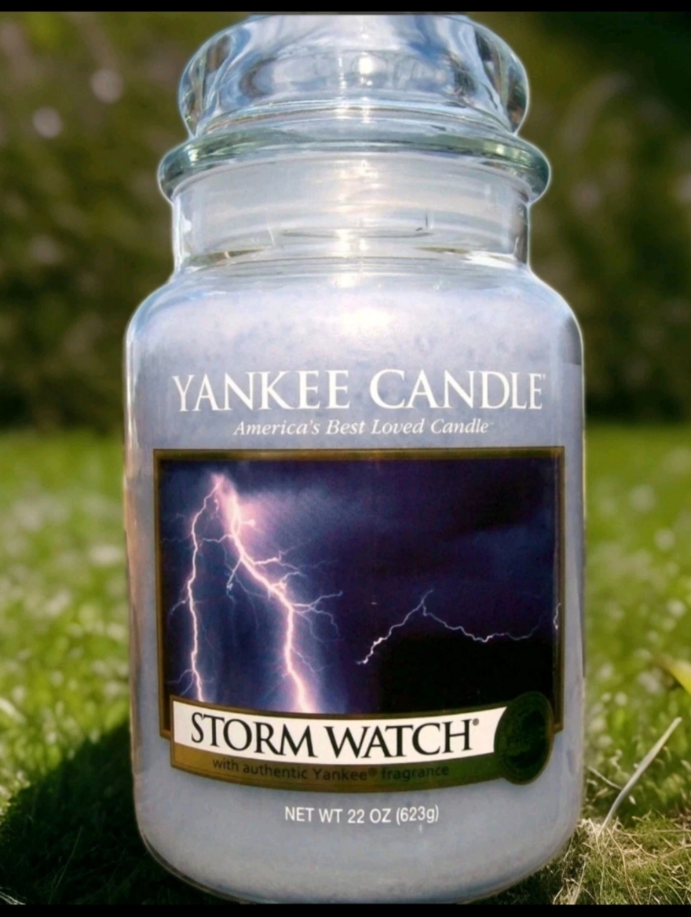 Yankee Candle Retired "STORM WATCH"~ Fresh ~Large 22 oz.~ WHITE LABEL ~RARE ~NEW